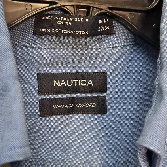 Nautica Blue and Stafford Purple Men's Button Down Dress Shirt Bundle - Picture 3 of 12